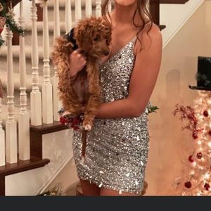 Sherri Hill shirt silver dress